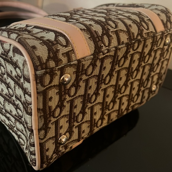 Vintage CHRISTIAN DIOR Tan/Brown Trotter Mini Boston Bag-RARE - Picture 8 of 15